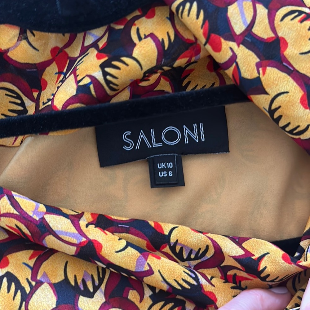 Saloni silk dress size US 6. NEW NWOT - Picture 8 of 8